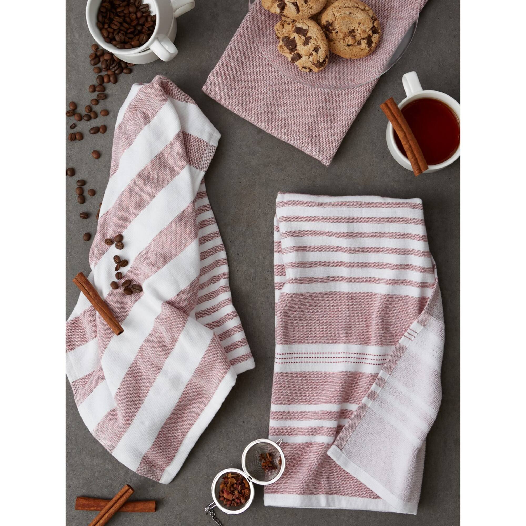 DII® Barn Red French Terry Dishtowel Set